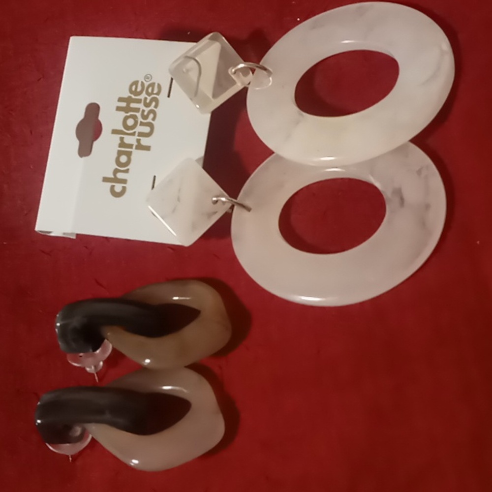 2 pair or Charlotte russe acrylic earrings.
